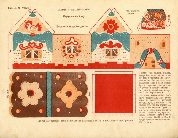 Елочные игрушки из бумаги из СССР