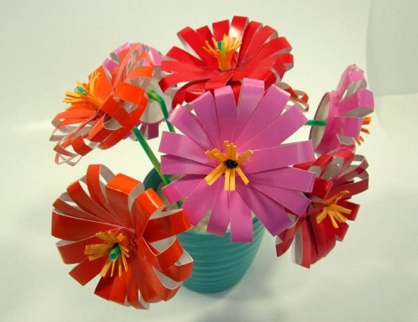 Цветы из одноразовых стаканчиков