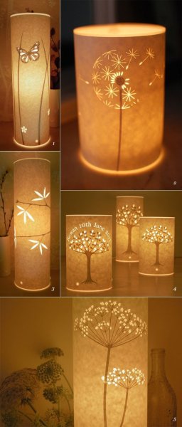 Декоративные светильники из бумаги