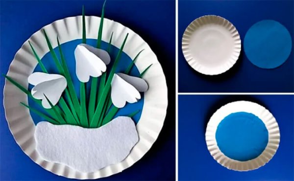 Аппликация из бумажной тарелки