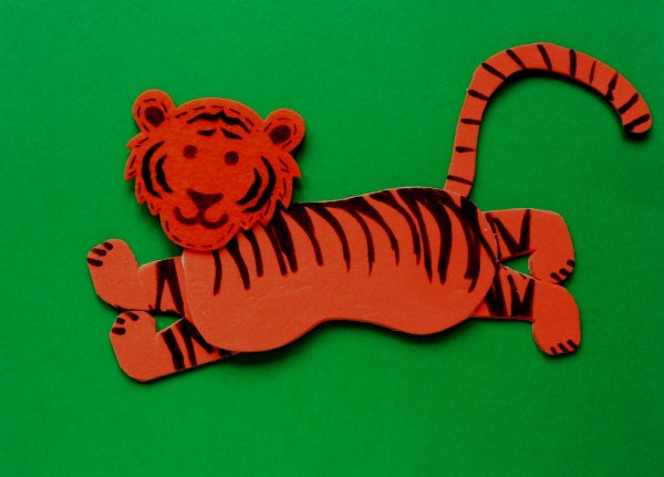 Поделка тигра из бумаги