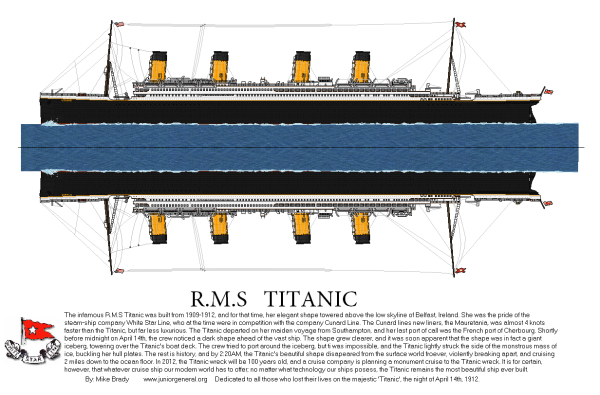 Модель корабля Титаник из бумаги