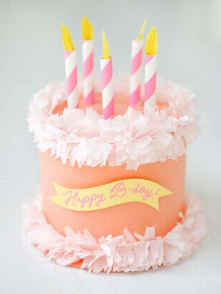 Поделка на день рождения тортик