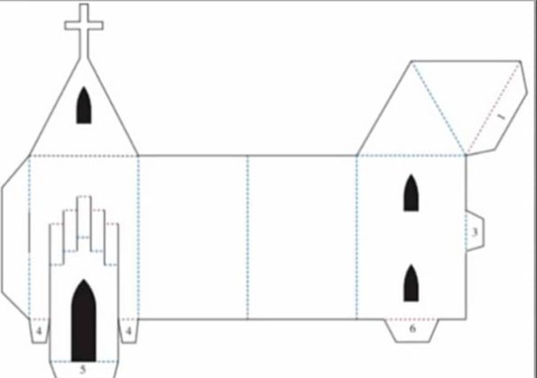 Бумажный макет церкви
