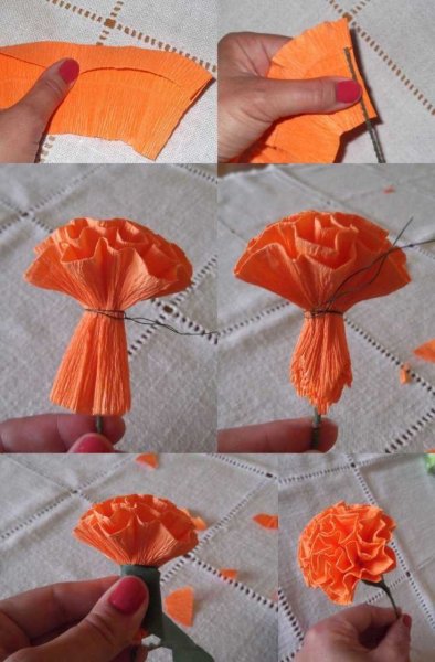 Поделки цветы гвоздики из бумаги
