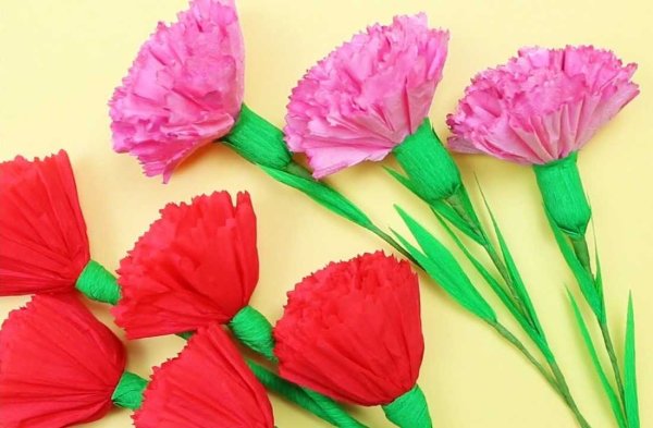 Цветы из салфеток для детей