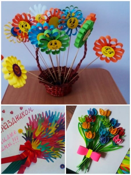 Поделки цветов в детский сад