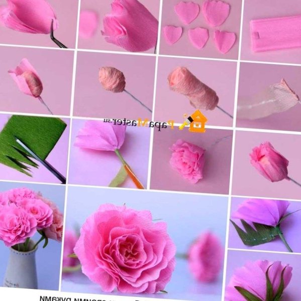 Цветы из гофробумаги