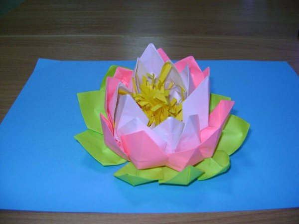 Цветок Лотос поделка из бумаги