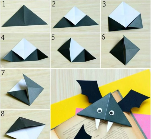 Оригами поделка закладка