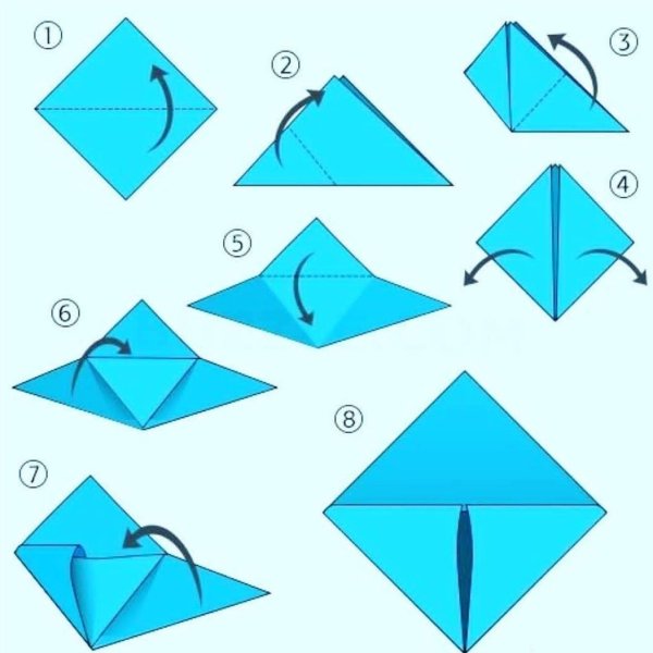 Как сложить закладку уголок из бумаги
