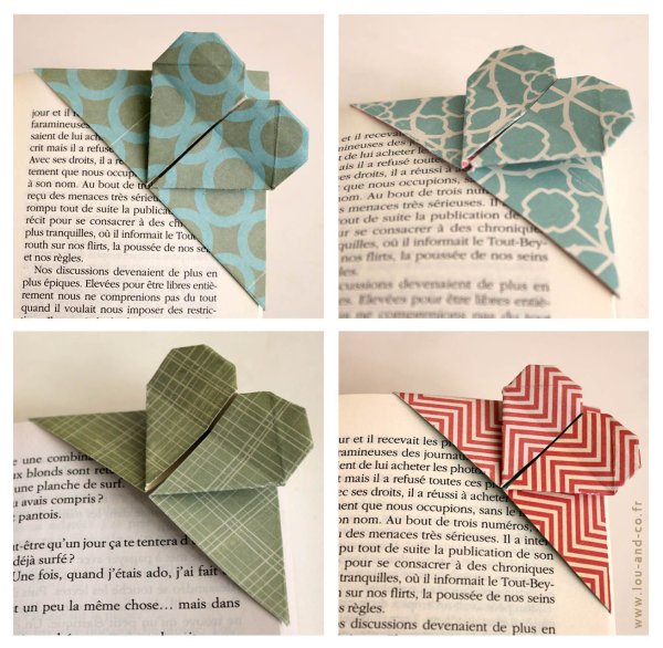 Оригами закладка для книг