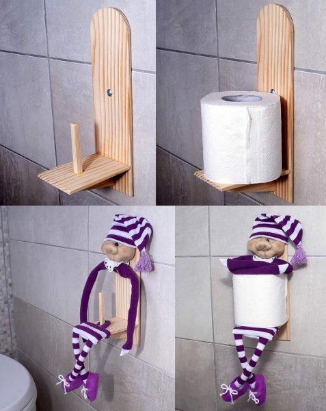 Держатель для туалетной бумаги необычный