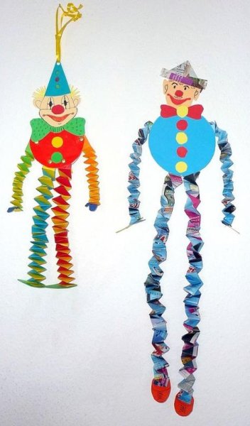 Клоун поделка из бумаги для детей