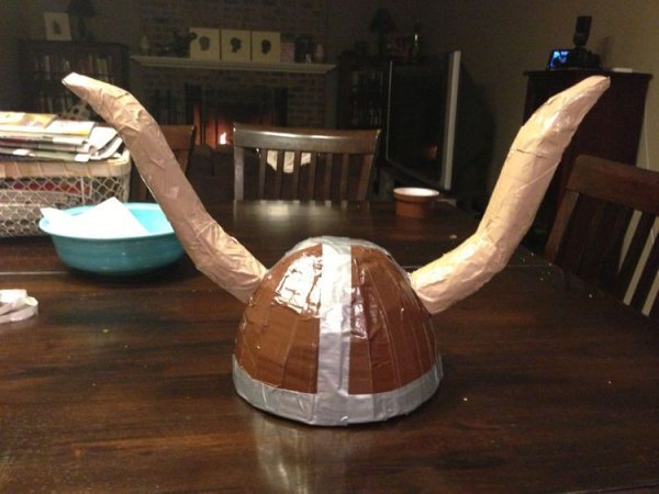 Шлем викинга папье маше
