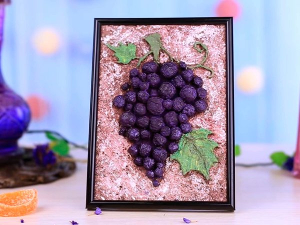 Поделка виноград из бумаги