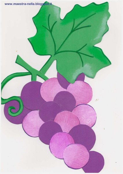 Виноград из цветной бумаги