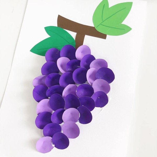 Поделка гроздь винограда объемная
