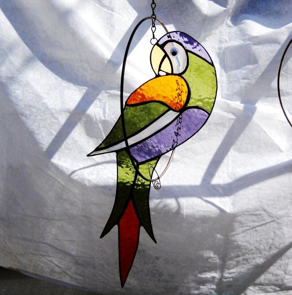 Птица витраж Bird Stained Glass