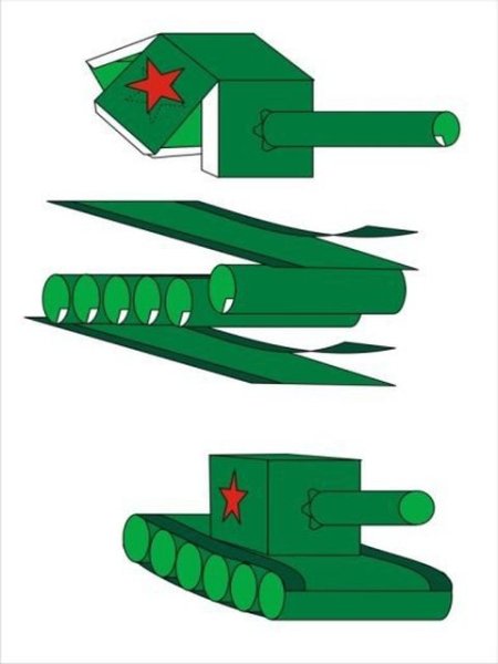Поделки военные танки из бумаги