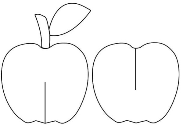 Объемная аппликация яблоко