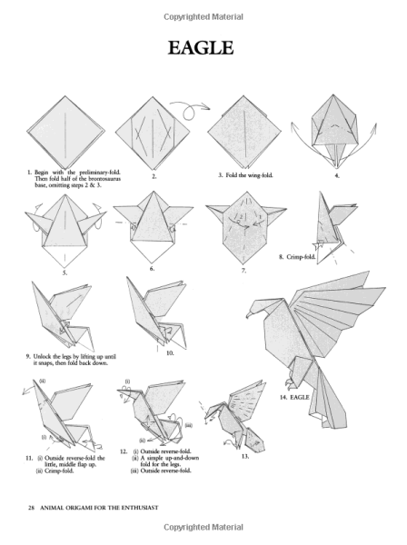 Оригами попугай схема сложный