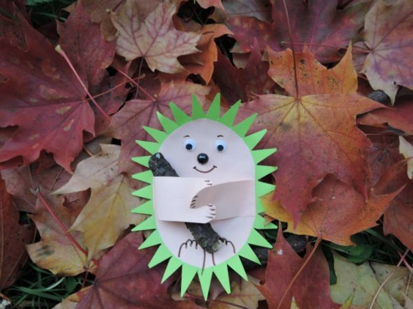 Осенний Ежик из бумаги