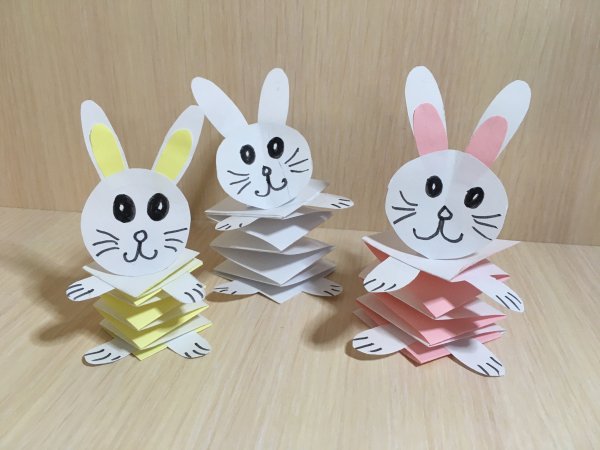 Аппликация заяц из бумаги