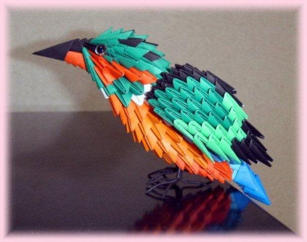 Модульное оригами птица
