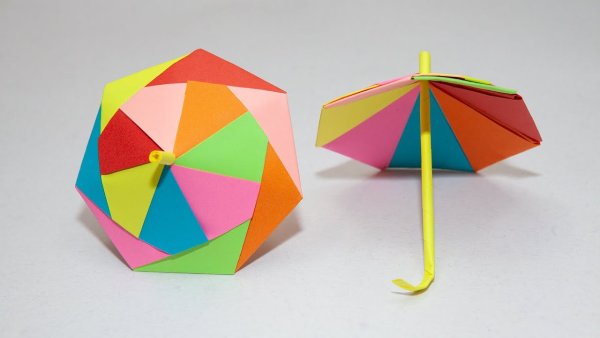 Зонт из бумаги объемный