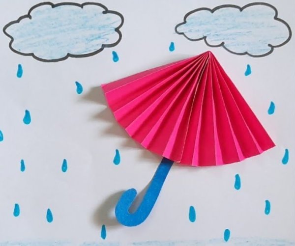 Зонтик гармошка поделка