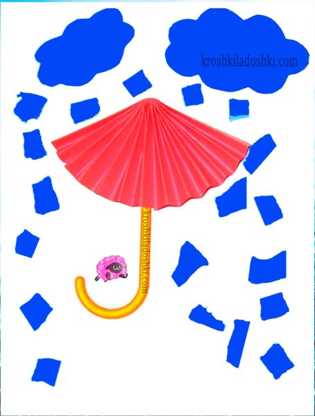 Зонт из цветной бумаги