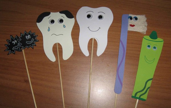 Аппликации на тему Здоровые зубы для дошкольников
