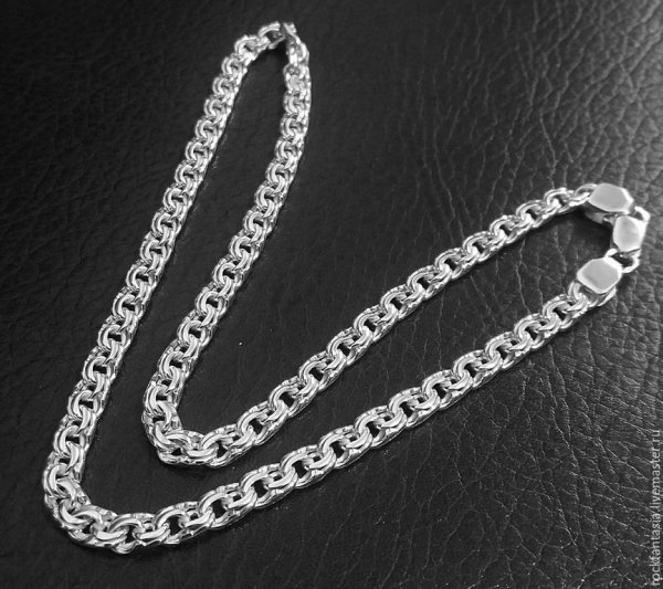 Серебряная мужская цепочка bico