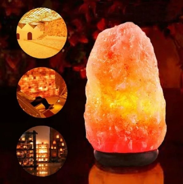 Солевая лампа скала 2-3 кг розово-оранжевая Himalayan Salt Lamp
