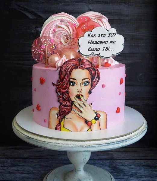 Торт поп арт для женщины
