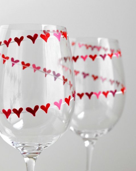 День Святого Валентина бокалы