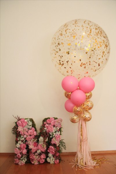 Воздушные шары в подарок на день рождения женщине