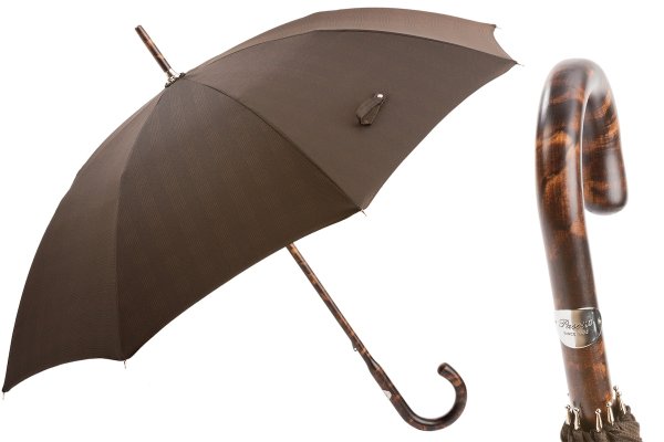 Зонт Pasotti трость коричневый