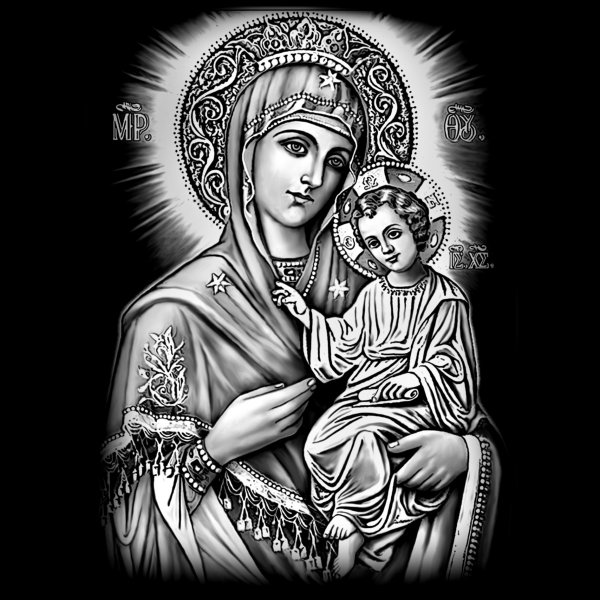 Казанская икона Божией матери ретушь на памятник
