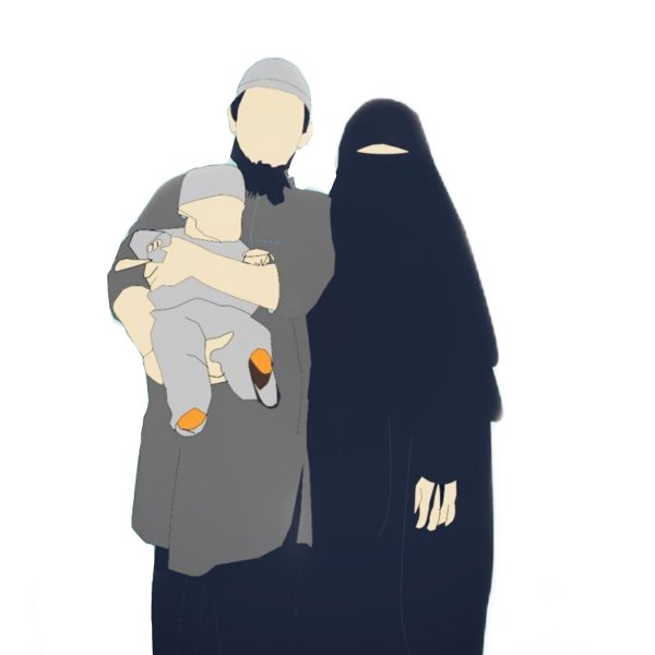 Мусульманка с ребенком арт