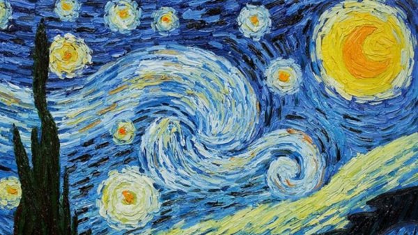 Звездная ночь Ван Гог вихри