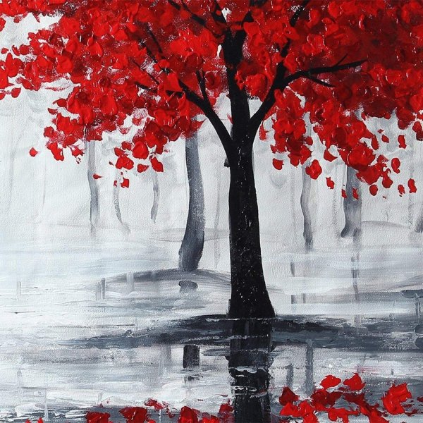 Красное дерево живопись