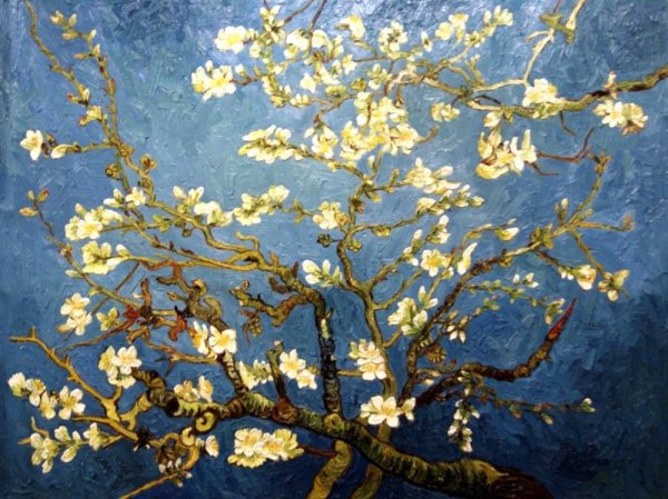 Картина ван гога цветы на голубом фоне