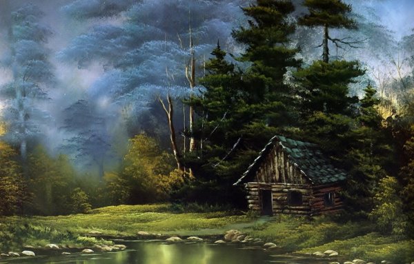 Картины Боба Росса художника озеро