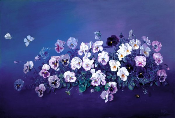 Картины художников цветы на темном фоне