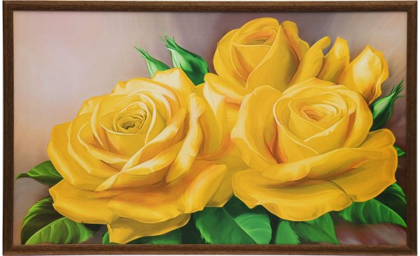 Желтые розы живопись