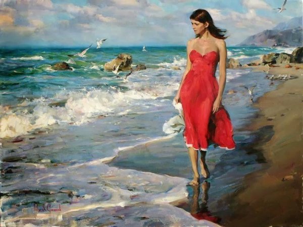 Михаил Гармаш картины девушка у моря