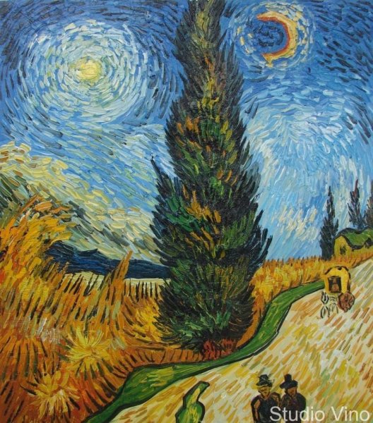 Ван Гог пшеничное поле с кипарисами