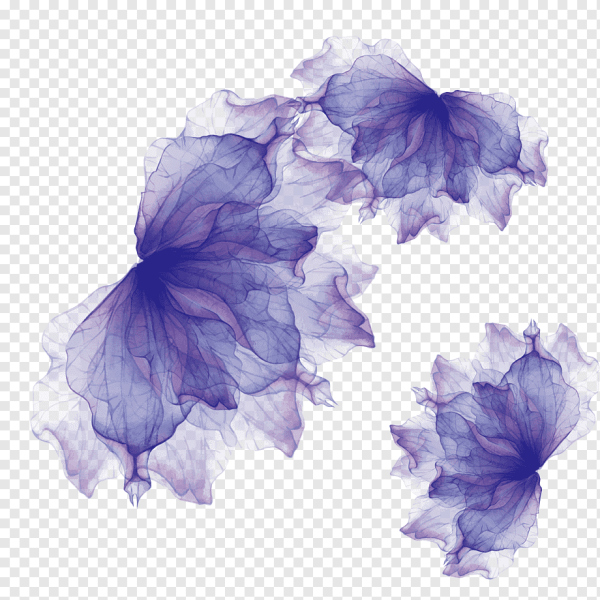 Прозрачные цветы акварелью
